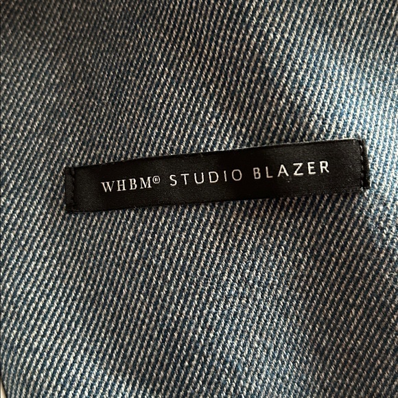 White House Black Market Blue Tweed Nautical Lined Blazer Size 2 - Picture 15 of 16